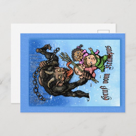 Krampus Postcard Postkarte (Vorne/Hinten)