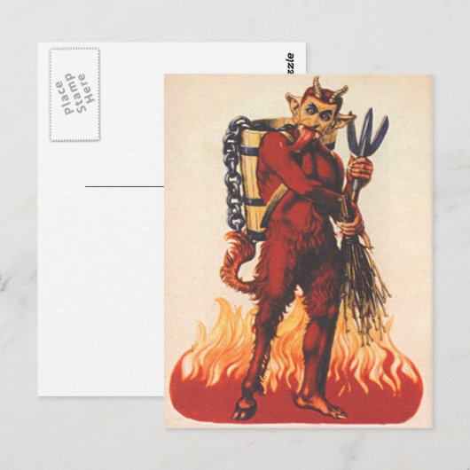 Krampus Postkarte (Vorne/Hinten)