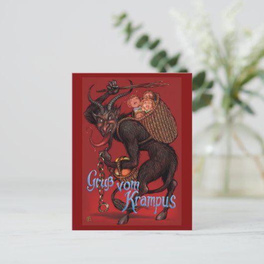 Krampus Postkarte (Stehend Vorderseite)