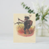 Krampus Punishing Adult Postkarte (Stehend Vorderseite)