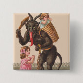 Krampus Punishing-Kinder Button (Vorderseite)