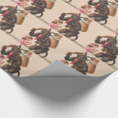 Krampus Punishing-Kinder Geschenkpapier (Ecke)