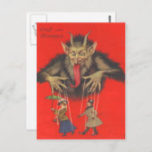 Krampus Puppeteering Erwachsene Postkarte (Vorne/Hinten)