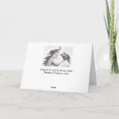 Krampus & Raven Feiertagskarte (Rückseite)