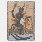Krampus Reiten Hobbypferd mit Junge Decke (Vorderseite Vertikal)