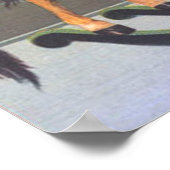 Krampus Reiten Hobbypferd mit Junge Poster (Ecke)