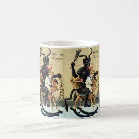 Krampus Rocking Horcking Holiday Weihnachten Weihn Kaffeetasse (Mittel)