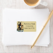 Krampus Rocking Horse Bad Demon Weihnachten Adressaufkleber (Insitu)