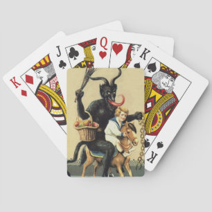 Krampus Rocking Horse Holiday Vintage Weihnachten Spielkarten