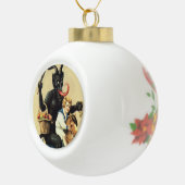 Krampus Rocking Horse Holiday Weihnachtsschmuck Keramik Kugel-Ornament (Rechts)