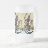 Krampus Rocking Horse Holiday Xmas 16oz Bier Tasse (VorderseiteRechts)