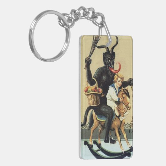 Krampus Rocking Horse Weihnachtsfest Schlüsselanhä Schlüsselanhänger (Vorderseite links)