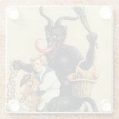 Krampus Rocking Horst Demon Weihnachten Weihnachte Glasuntersetzer (Rückseite)