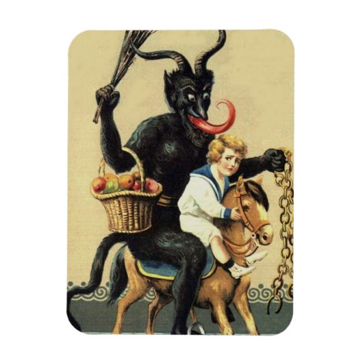 Krampus Rocking Horst Demon Weihnachten Weihnachte Magnet (Vertikal)
