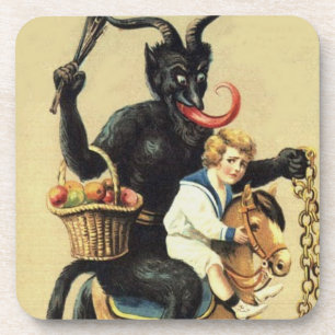 Krampus Rocking Horst Demon Weihnachten Weihnachte Untersetzer