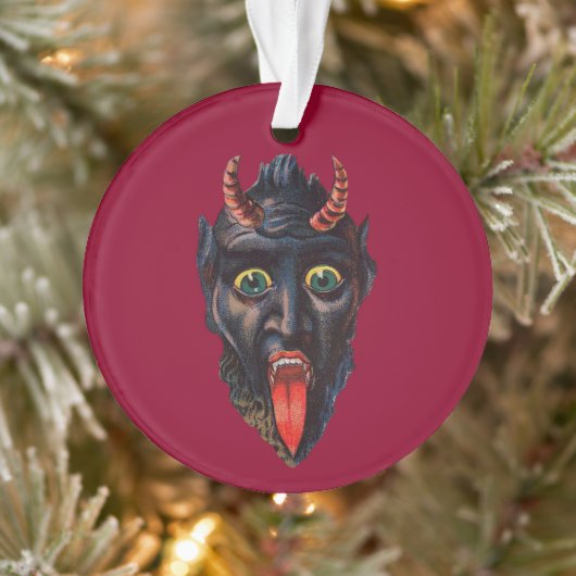 Krampus Round Christmas Ornament (Baum)