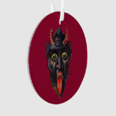 Krampus Round Christmas Ornament (Vorderseite)