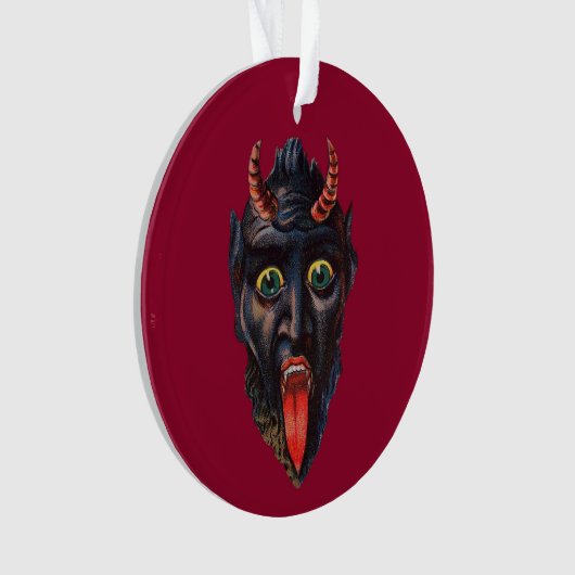 Krampus Round Christmas Ornament (Vorderseite)