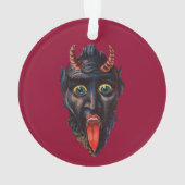 Krampus Round Christmas Ornament (Rückseite)