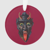 Krampus Round Christmas Ornament (Vorderseite)