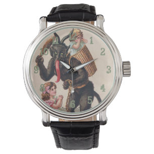 Krampus Scarling Girls Vintag Weihnachten Armbanduhr