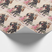 Krampus Scarling Girls Vintag Weihnachten Geschenkpapier (Ecke)