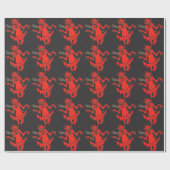 Krampus-Schalter Herz auf einem String Geschenkpapier (Flach)