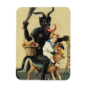 Krampus Schaukelpferd Dämon Feiertag Weihnachten X Magnet
