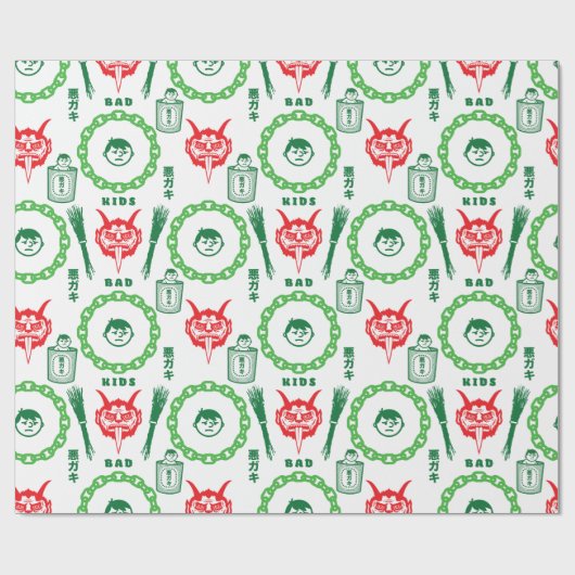 KRAMPUS: Schlechte Kinder Geschenkpapier (Flach)