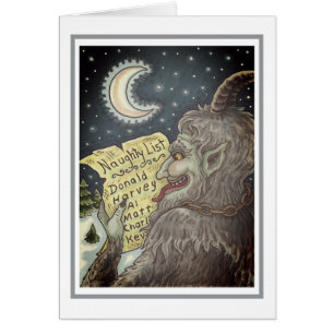 KRAMPUS SCHLECHTE LISTE WEIHNACHTS-GRUßKARTE B