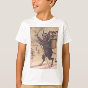 Krampus Skifahren Entführung Frauen T-Shirt