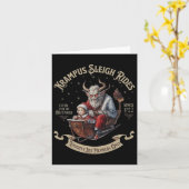 Krampus Sleigh Rides Karte (Gelbe Blume)