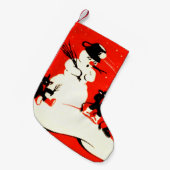 Krampus Snowman Snowball Switch Kleiner Weihnachtsstrumpf (Vorderansicht (hängend))