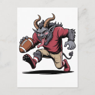 Krampus spielt Fußball Weihnachten Fitness Xmas