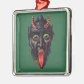 Krampus Spooky Horror Vintage Illustration Ornament Aus Metall (Links)