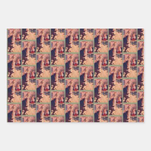 Krampus + St Nick Wrapping Paper Set Geschenkpapier Set (Vorderseite 2)
