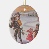 Krampus Stealing Toys & Children Keramikornament (Rechts)