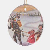 Krampus Stealing Toys & Children Keramikornament (Links)