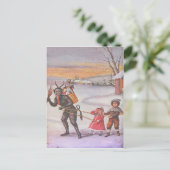 Krampus Stealing Toys & Children Postkarte (Stehend Vorderseite)
