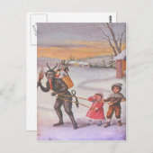 Krampus Stealing Toys & Children Postkarte (Vorne/Hinten)