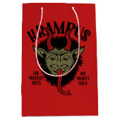 Krampus stellen freche Geschenk-Tasche gegenüber Mittlere Geschenktüte (Vorderseite)