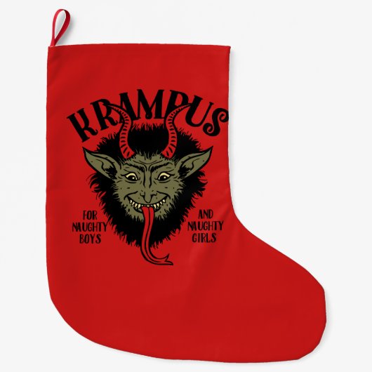 Krampus stellen frechen WeihnachtsStrumpf Großer Weihnachtsstrumpf (Vorderseite)