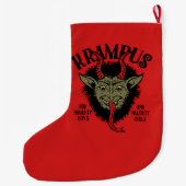 Krampus stellen frechen WeihnachtsStrumpf Großer Weihnachtsstrumpf (Rückseite)