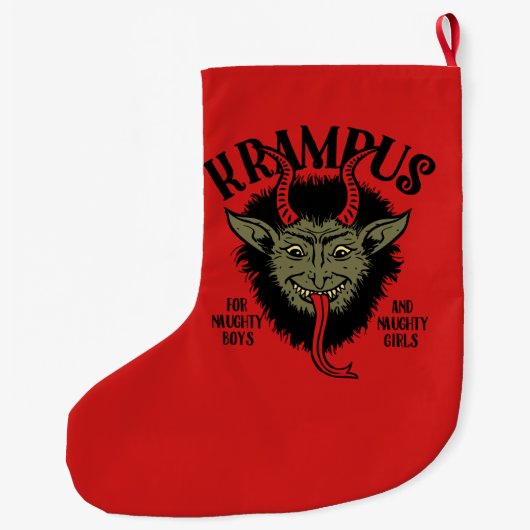 Krampus stellen frechen WeihnachtsStrumpf Großer Weihnachtsstrumpf (Rückseite)