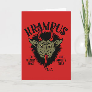 Krampus stellen freches gegenüber feiertagskarte