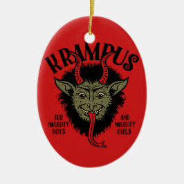 Krampus stellen freches gegenüber keramikornament