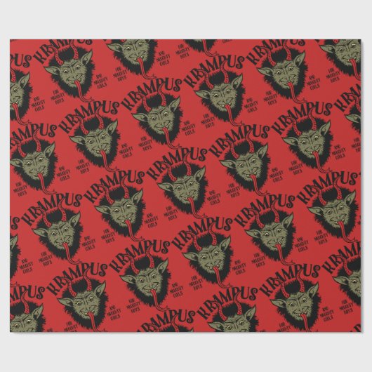 Krampus stellen freches Packpapier gegenüber (Flach)