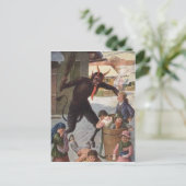 Krampus Strafe für Kinder im Winter Postkarte (Stehend Vorderseite)