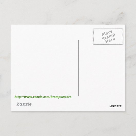 Krampus Strafe für Kinder im Winter Postkarte (Rückseite)