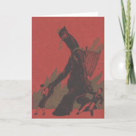 Krampus Strafe für schlechte Erwachsene Feiertagskarte